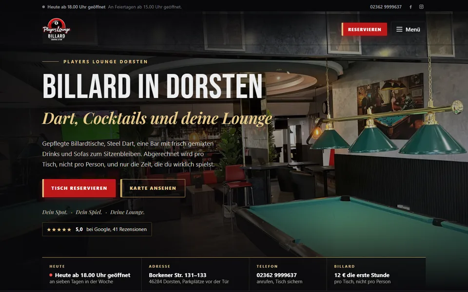 Startseite von players-lounge.de